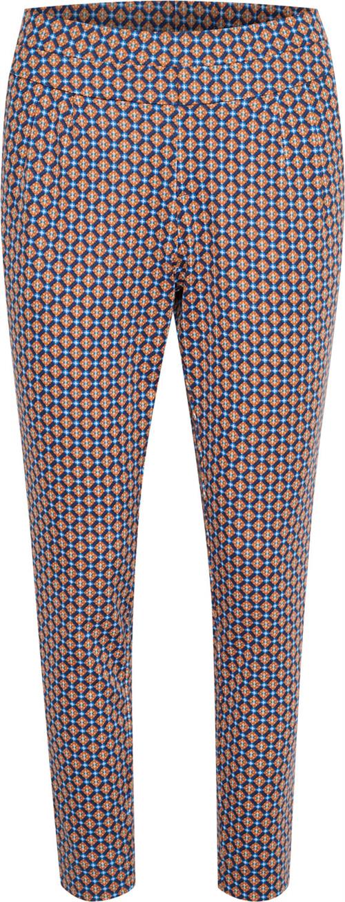 Se Cream Cranett Pants Kvinde Sodalite Geometric Blue Bukser Med Smalle Ben Str XS - hos Magasin ved Magasin