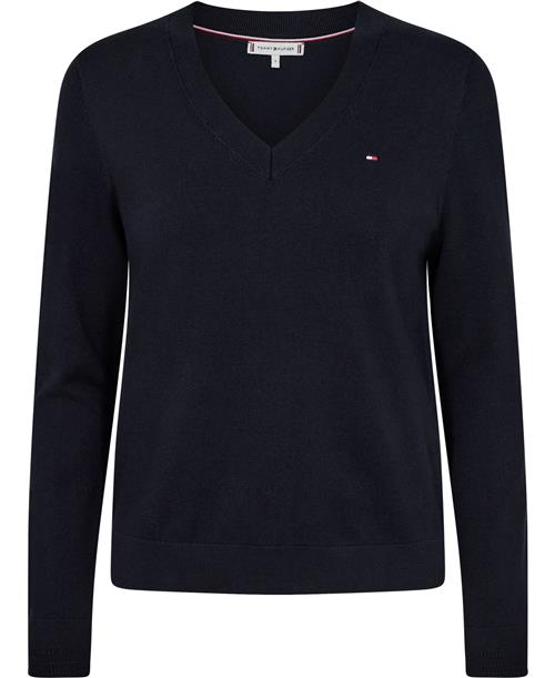 Se Tommy Hilfiger CO Jersey Stitch VNK Sweater Kvinde Desert Sky Sweaters Str S - hos Magasin ved Magasin