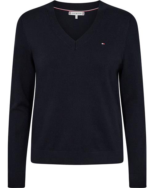 Tommy Hilfiger CO Jersey Stitch VNK Sweater Kvinde Desert Sky Sweaters Str XL - hos Magasin