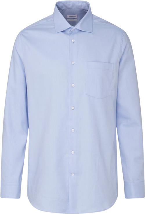 Seidensticker Business Shirt Regular Long Sleeve Kentcollar Uni Mand Blue Langærmede Skjorter Str 39 - hos Magasin