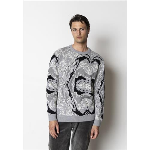 Se Clean Cut Copenhagen Tom Knit Mand Ecru/grey Sweaters Str L - Bomuld hos Magasin ved Magasin