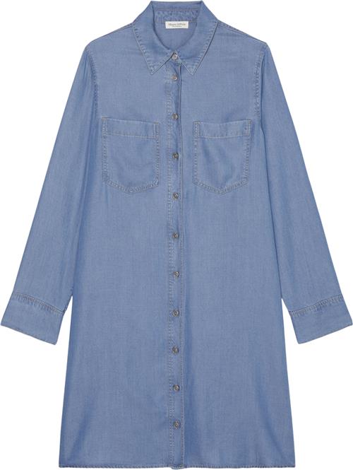 Marc O’Polo Dress, Shirt Dress, Hline, Long sl Kvinde Washed Sky Midi Kjoler Str 42 - hos Magasin