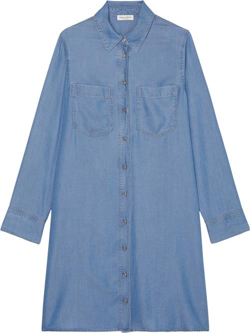 Marc O’Polo Dress, Shirt Dress, Hline, Long sl Kvinde Washed Sky Midi Kjoler Str 36 - hos Magasin