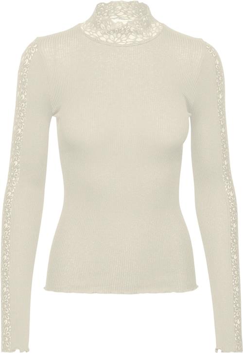 Se Rosemunde Long Sleeve Tshirt w/ Lace Kvinde Hvid Toppe Str XS - Bomuld hos Magasin ved Magasin