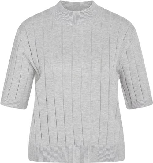 Bruuns Bazaar Anemonebbglady Knit Kvinde Grey Melange Sweaters Str S - Viskose hos Magasin