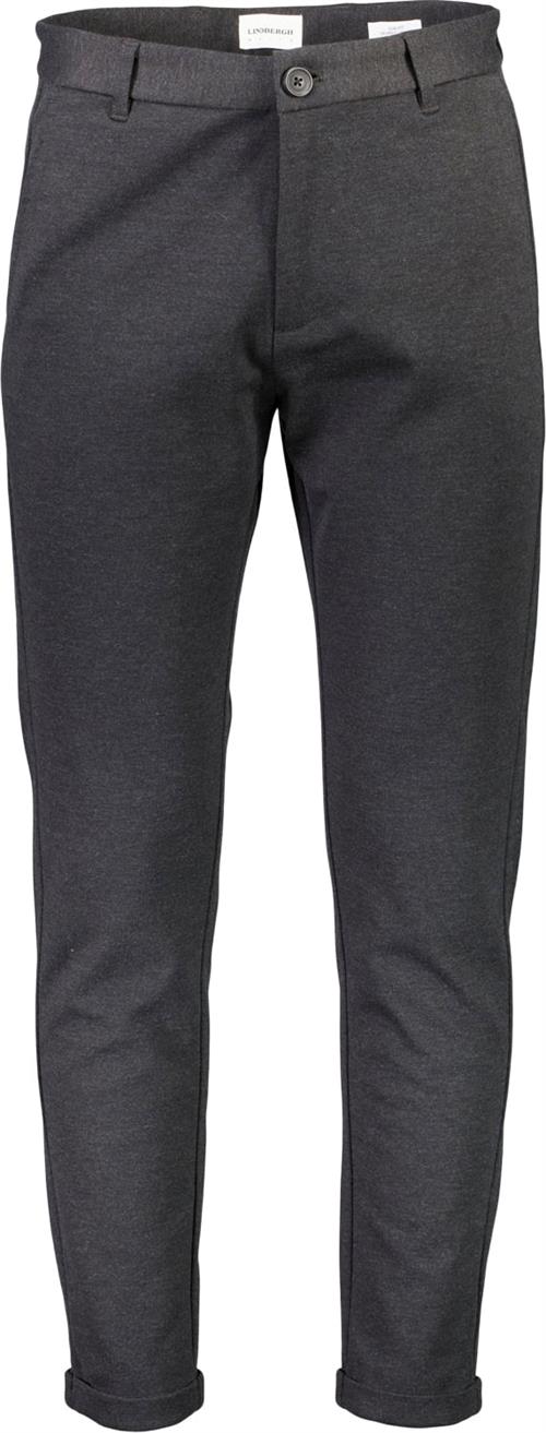 Se Lindbergh Superflex Knitted Cropped Pant Mand Dark Grey Habitbukser Str S - hos Magasin ved Magasin