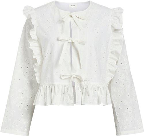 Object Objcilie L/S TOP DIV Kvinde Cloud Dancer Toppe Str 42 - hos Magasin