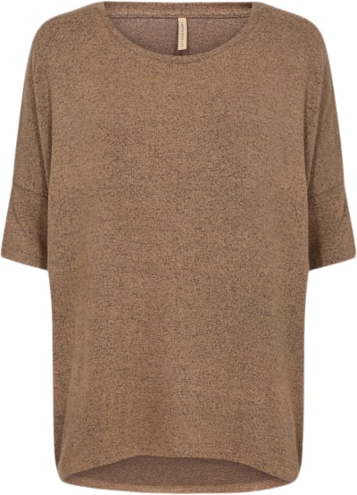 soyaconcept Scbiara 96 Bluse Camel Kvinde 98404 Camel Kortærmet Strik Str L - Polyester hos Magasin