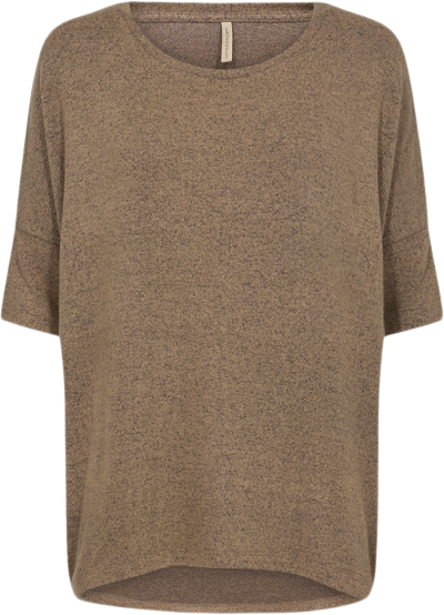 soyaconcept Scbiara 96 Bluse Camel Kvinde 98404 Camel Kortærmet Strik Str M - Polyester hos Magasin