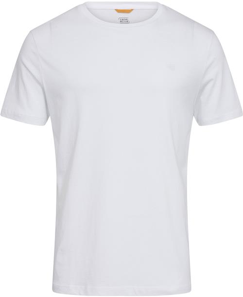 Camel Active NOS Tshirt 1/2arm Mand White Kortærmede T-shirts Str S - Bomuld hos Magasin