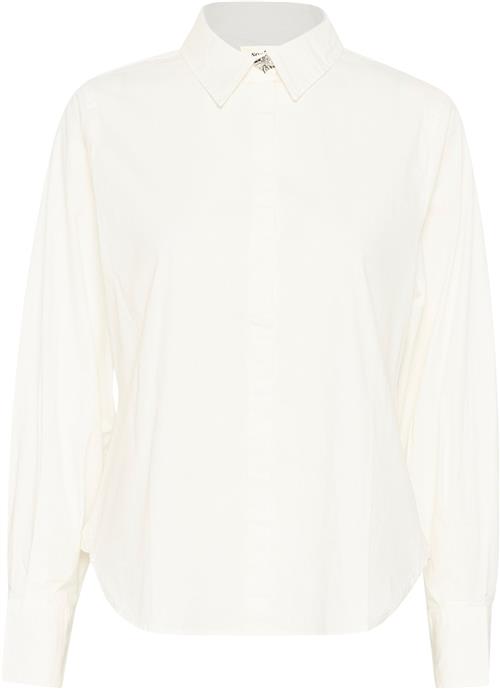 Soaked in Luxury Slalonna Shirt LS Kvinde Whisper White Langærmede Skjorter Loose Fit Str XS - hos Magasin