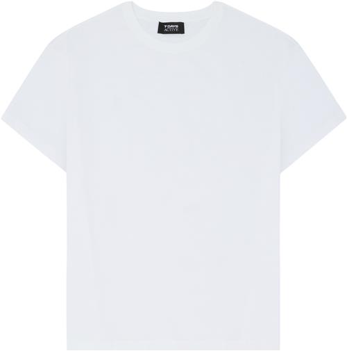 7 Days Active Organic Oversize Tee Kvinde 049 Brilliant White Kortærmede T-shirts Str S - hos Magasin