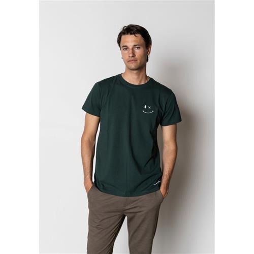 Clean Cut Copenhagen Patrick Organic Tee Mand Deep Green Kortærmede T-shirts Str XL - Elastan hos Magasin