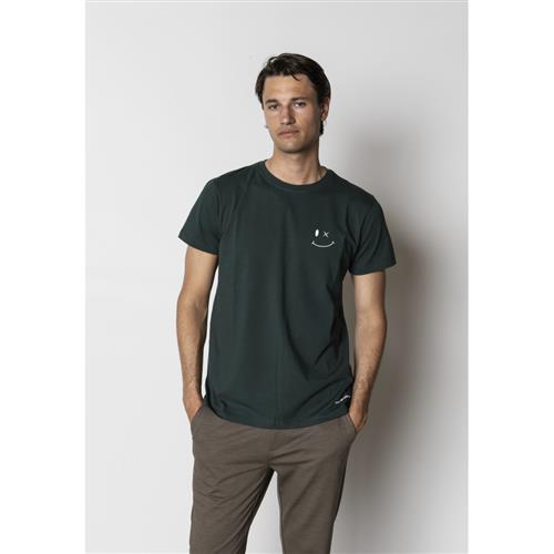 Clean Cut Copenhagen Patrick Organic Tee Mand Deep Green Kortærmede T-shirts Str XXL - Elastan hos Magasin