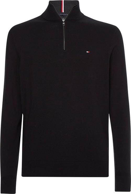 Tommy Hilfiger Pima ORG CTN Cashmere ZIP Mock Mand Bds Turtlenecks Str S Cashmere - hos Magasin