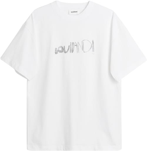 Soulland KAI Dollar Tshirt Mand Hvid Kortærmede T-shirts Str S/M - Bomuld hos Magasin