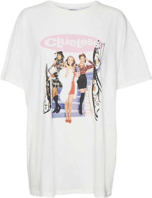 Se Something New Snemma SS Oversize TEE Clueless Kvinde Star White/clueless Print Kortærmede T-shirts Str L - hos Magasin ved Magasin