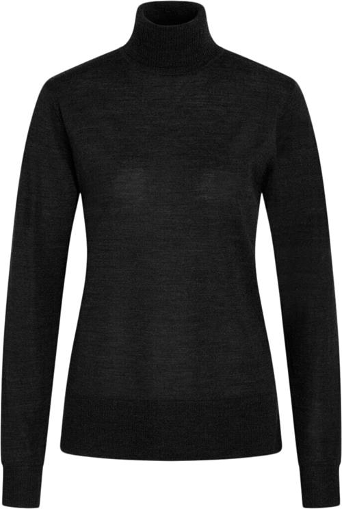 Se Bruuns Bazaar Charlenebbroll Neck Knit Kvinde Black Sweaters Str XS - hos Magasin ved Magasin