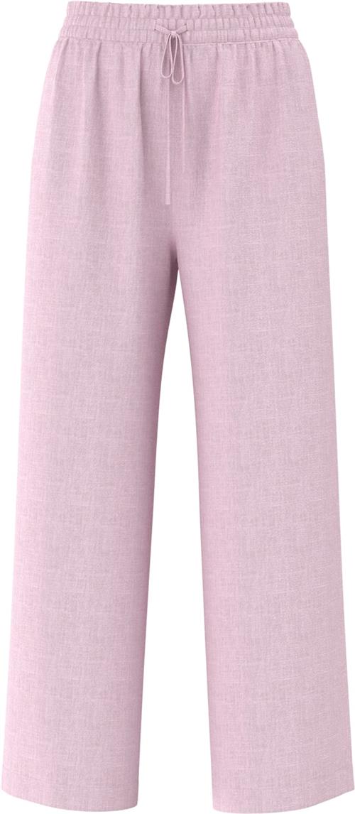 Selected Femme Slfvivagulia HW Long Linen Pant NO Kvinde Cradle Pink Hørbukser Regular Fit Str 40 - hos Magasin