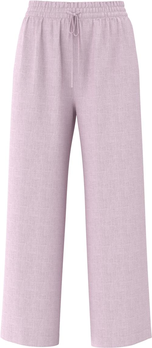 Selected Femme Slfvivagulia HW Long Linen Pant NO Kvinde Cradle Pink Hørbukser Regular Fit Str 36 - hos Magasin