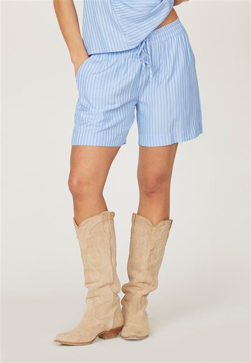 SisterS Point Ellasho11 Kvinde Blue Stripe Casual Shorts Str M - hos Magasin