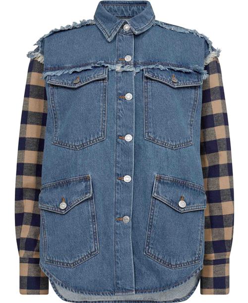 Mo5ch1no jeans Jacket Kvinde Fantasy Print Blue 281 Denimjakker Str XS - hos Magasin