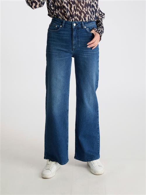 Neo Noir Carla Denim Pants Kvinde Blue Straight Jeans Str 38 Denim - hos Magasin