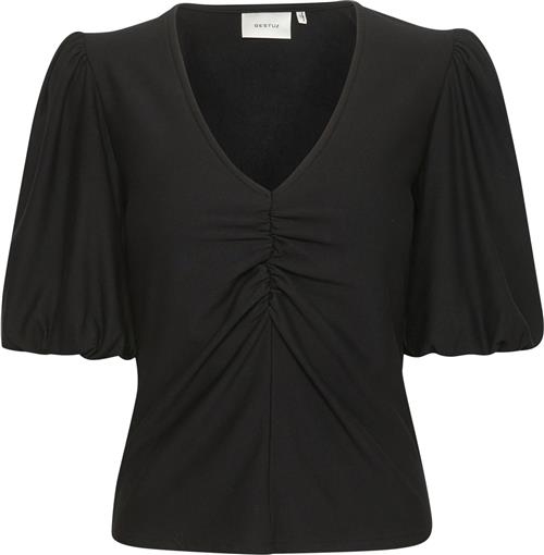 Se Gestuz Rifagz ss Balloon Blouse Kvinde Black Kortærmede Bluser Str S - hos Magasin ved Magasin