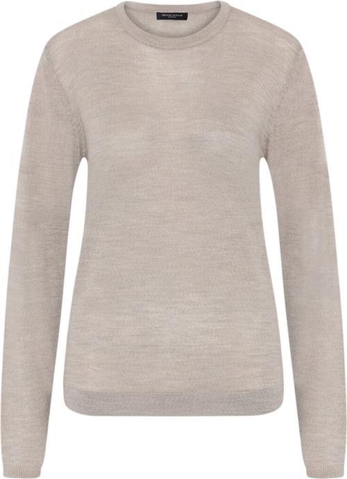 Bruuns Bazaar Charlenebbround Neck Knit Kvinde Sand Melange Sweaters Str XS - hos Magasin