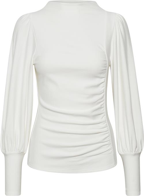 Gestuz Rifagz Puff Blouse Kvinde Egret Langærmede Bluser Str XS - hos Magasin