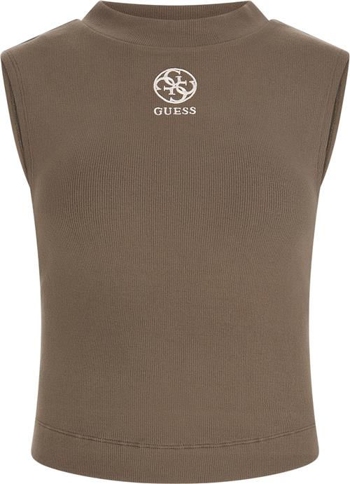 GUESS ELA Knit TOP Kvinde Equestrian Brown Tanktoppe Str L - hos Magasin