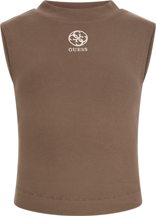 GUESS ELA Knit TOP Kvinde Equestrian Brown Tanktoppe Str M - hos Magasin