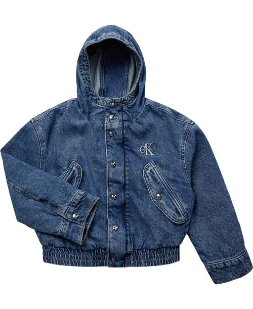 Calvin Klein Denim Hooded Jacket Str 10 år Denim - 1a4 Jeans hos Magasin