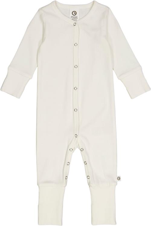 Müsli by Green Cotton Rib Bodysuit Str 62 - Balsam Cream Heldragter Bomuld hos Magasin