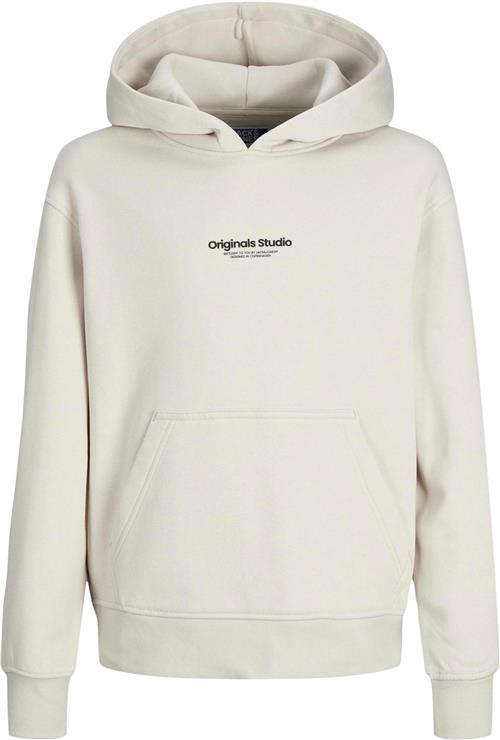 Jack & Jones Jorvesterbro Sweat Hood Noos JNR Str 140 - Moonbeam/loose Sweatshirts hos Magasin