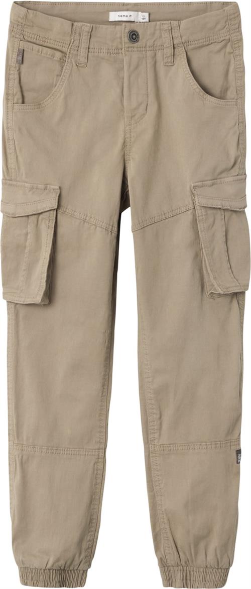 Name It Nkmryan Cargo R TWI Pant 2222ba NO Str 134 - Elephant Skin Bukser hos Magasin