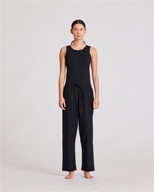 Se Gai&Lisva Astrid Pant Solid Poplin Gots 243975 Kvinde Black Bukser Str S - hos Magasin ved Magasin