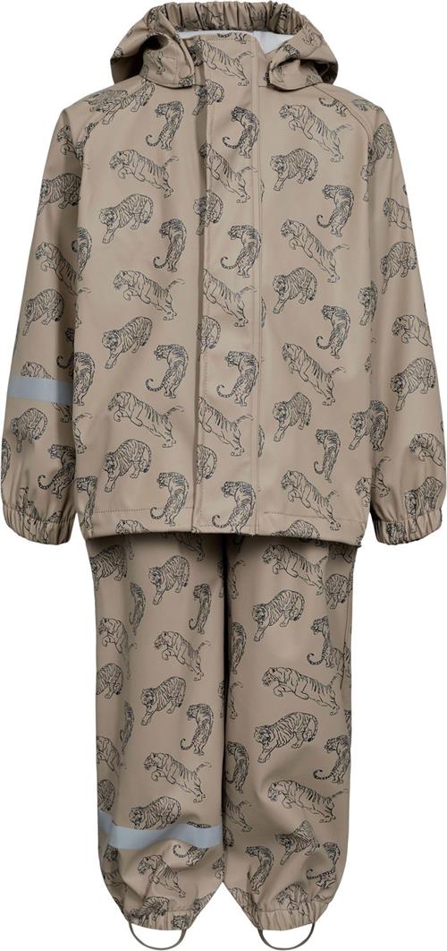 Se Sofie Schnoor Rain Suit Str 12-18 mdr / 86 cm - Taupe Regntøj hos Magasin ved Magasin