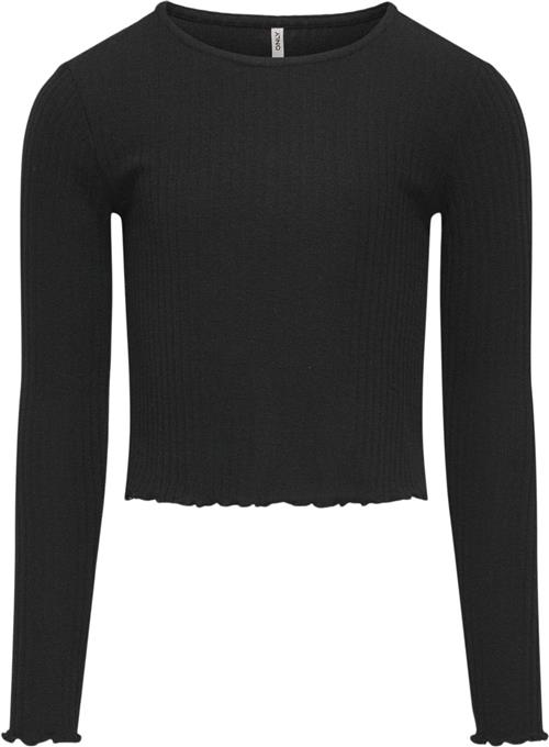 Se ONLY Kognella L/S Oneck TOP JRS Noos Str 134/140 - Sort Langærmede T-shirts Denim hos Magasin ved Magasin