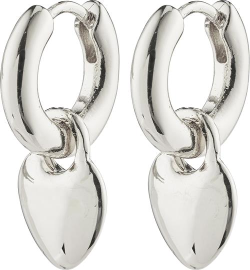 Pilgrim Sophia Recycled Heart Hoops Silverplated one size - Creoler hos Magasin