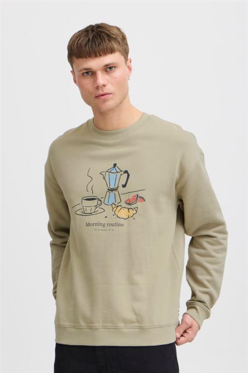 !Solid Sdmulder Mand Laurel Oak Sweatshirts Regular Fit Str S - hos Magasin