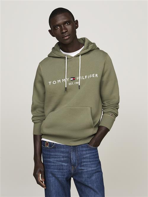 Tommy Hilfiger Tommy Logo Hoody Mand Battle Green Hoodies Str M - hos Magasin