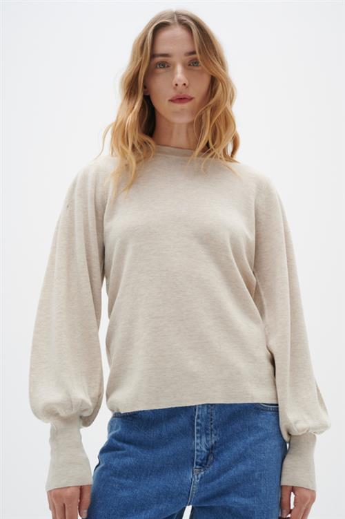 Se InWear Sammyiw Pullover Kvinde Simply Taupe Melange Sweaters Str S - hos Magasin ved Magasin