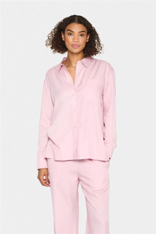 Saint Tropez Gabasz Shirt Kvinde Pink Nectar Skjorter Loose Fit Str S - hos Magasin