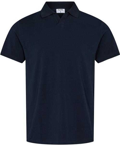 Se Filippa K Stretch Cotton Polo Tshirt Mand Navy Kortærmede Poloer Str M - Lycra hos Magasin ved Magasin