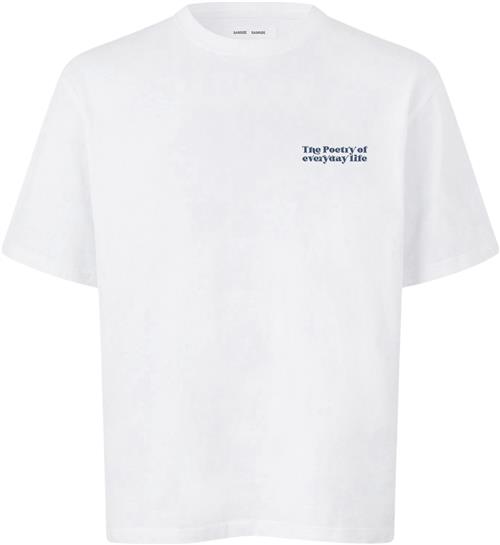 Samsøe Samsøe Sapoetry Tshirt 11725 Kvinde White Zen Toppe Str M - Bomuld hos Magasin