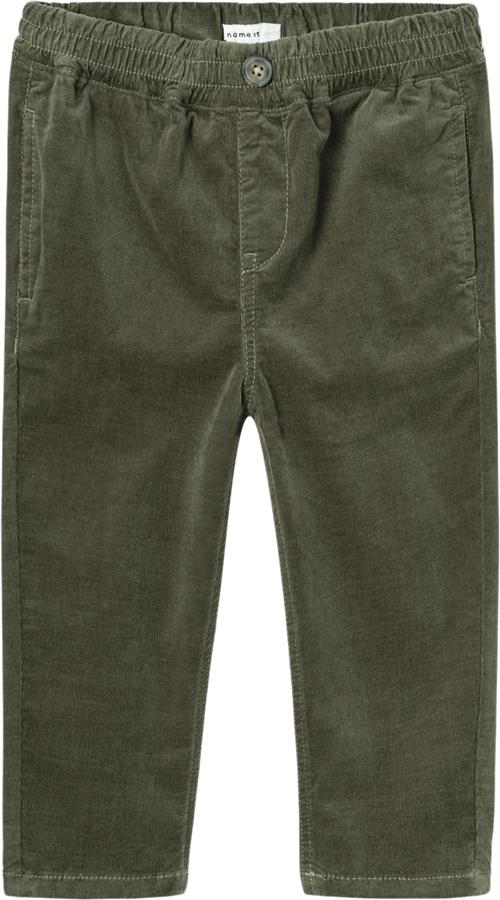 Name It Nmmben Tapered Cord Pant 4632yt N Str 92 - Tea Leaf Bukser hos Magasin