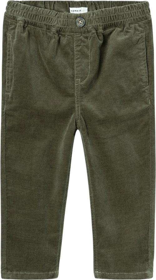 Name It Nmmben Tapered Cord Pant 4632yt N Str 110 - Tea Leaf Bukser hos Magasin