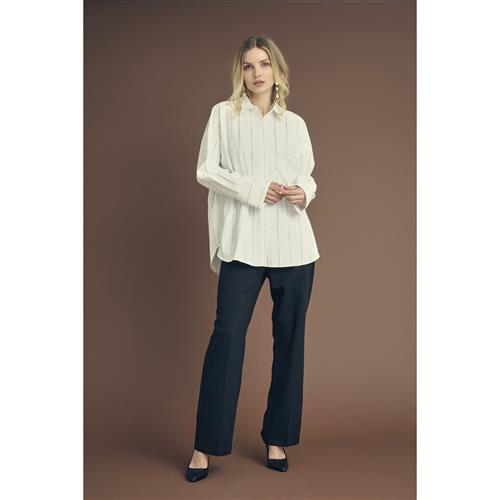 Se A-VIEW Magnolia Stripe Shirt Kvinde Off White Skjorter Str 34 - hos Magasin ved Magasin