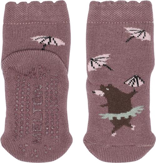 Se Melton Dancing Bear Socks Anti-slip Str 17/19 - Grape Shake Strømper Bomuld hos Magasin ved Magasin